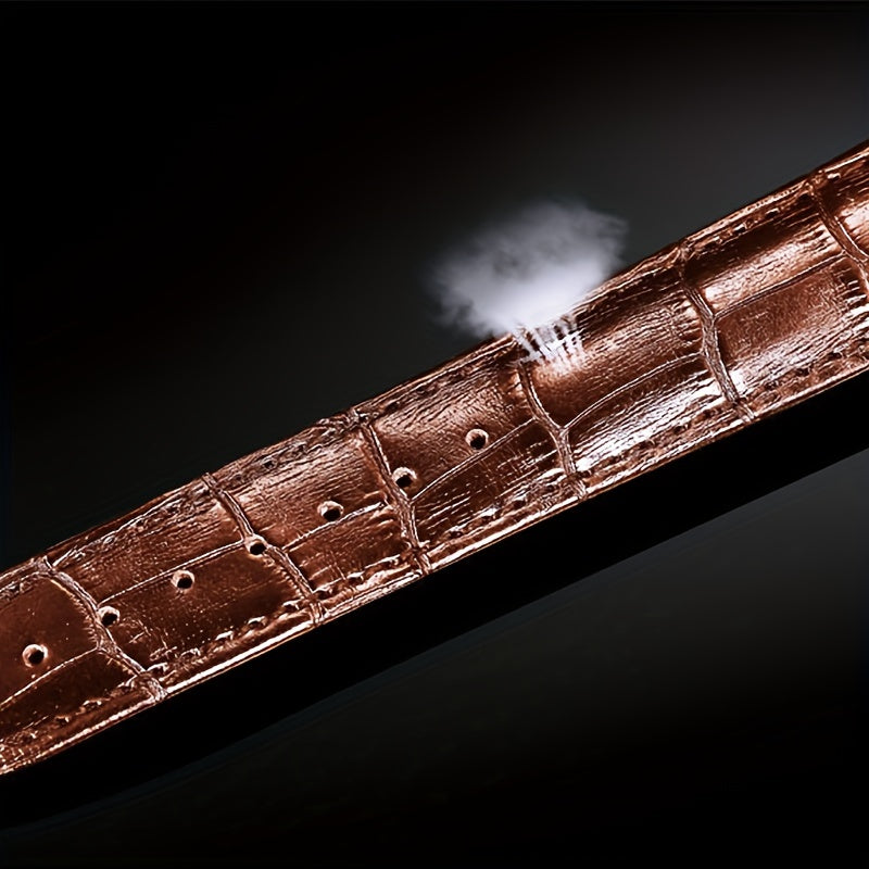 Men's Quartz Wristwatch with Leather Strap for Casual and Business Wear