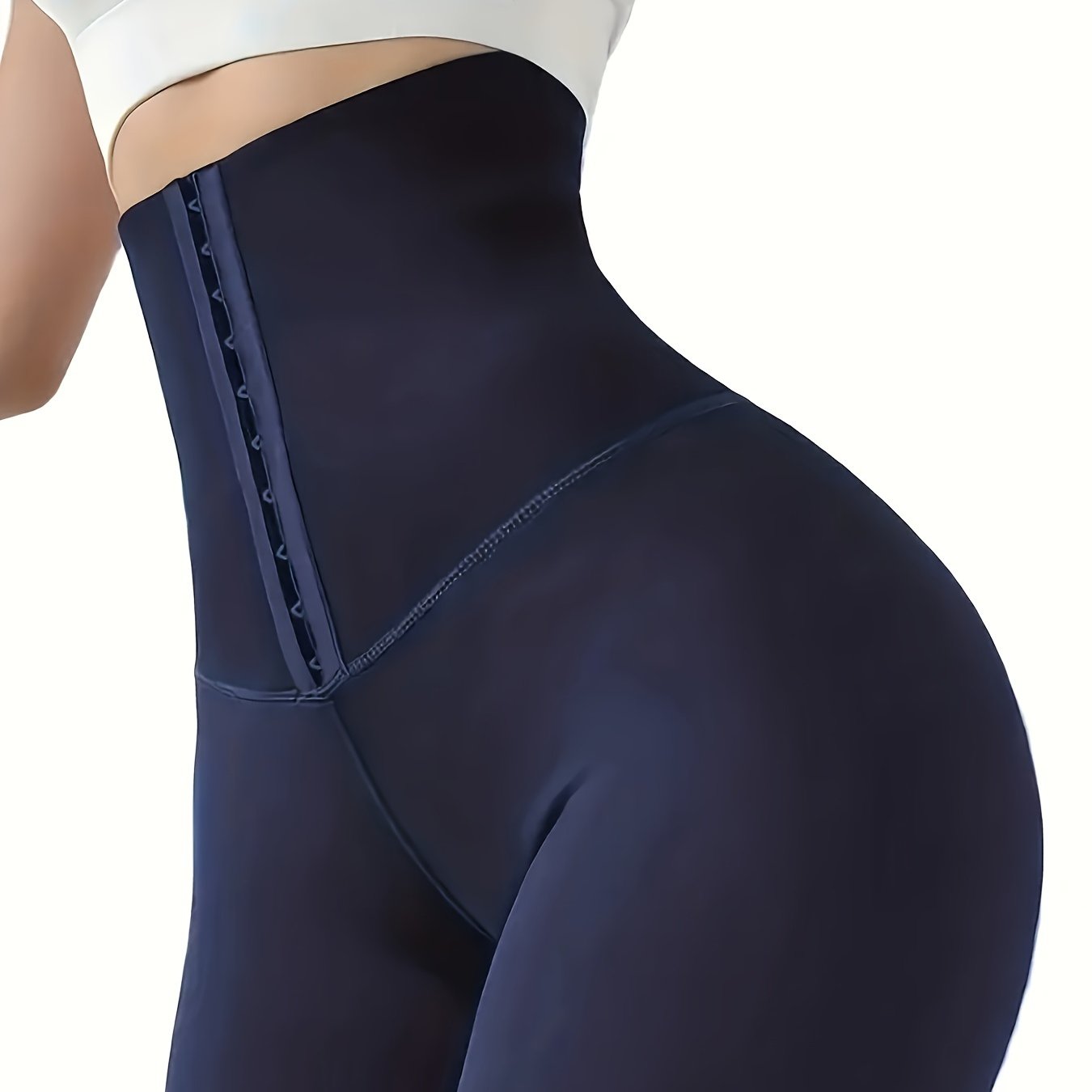 Women's High-Waisted Skinny Yoga Pants with Tummy Control and Butt-Lifting, Long Length, Polyester Elastane Knit Fabric
