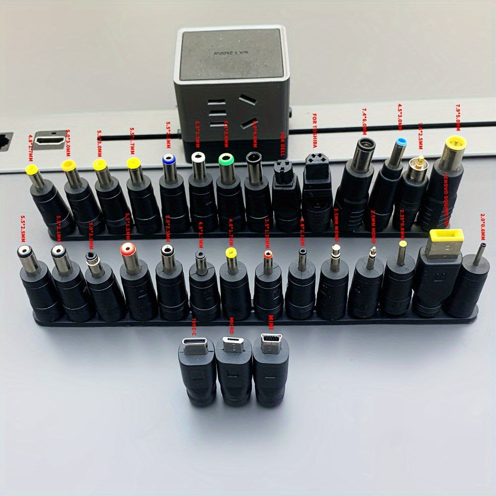 Multi-Function Power Adapter Set with 31pcs 5521DC Converter Heads