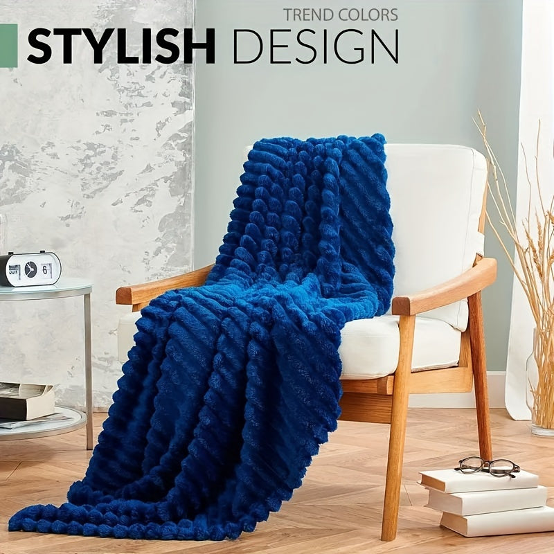 Faux Fur Sherpa Throw Blanket for Bed Sofa Cozy Warm Lightweight