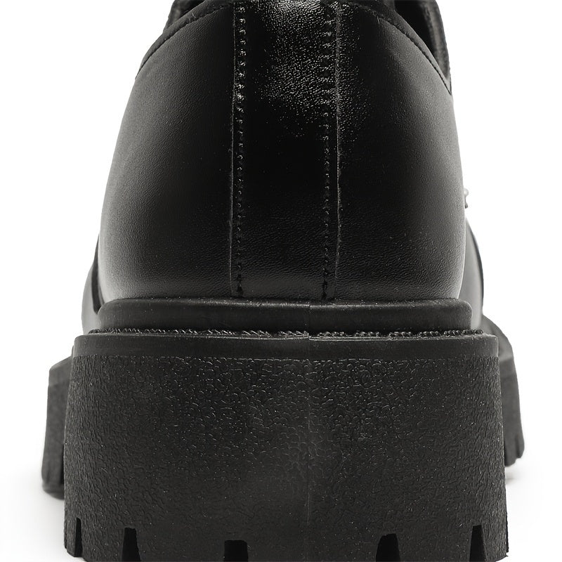 Men's Black Casual Street Style Oxfords Low Top Lace-Up Shoes