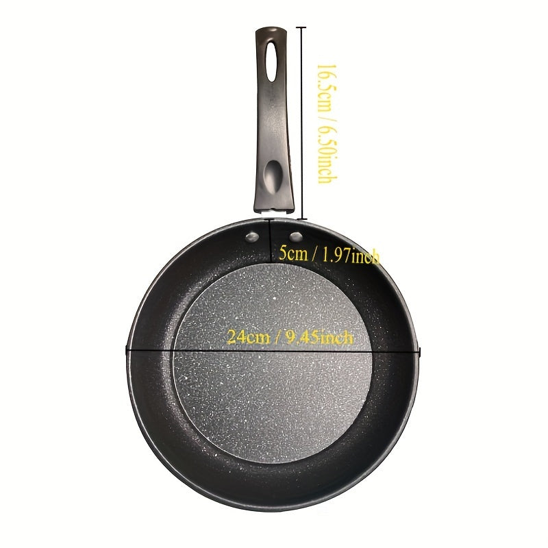Non-Stick 24cm Flat Bottom Frying Pan for Eggs and Steak on Electric Gas Stoves