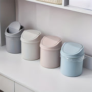 Mini Desktop Trash Can with Lid for Office or Coffee Bar Polypropylene