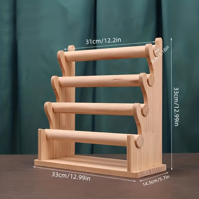 Деревянная подставка для украшений с несколькими уровнями для организации аксессуаров