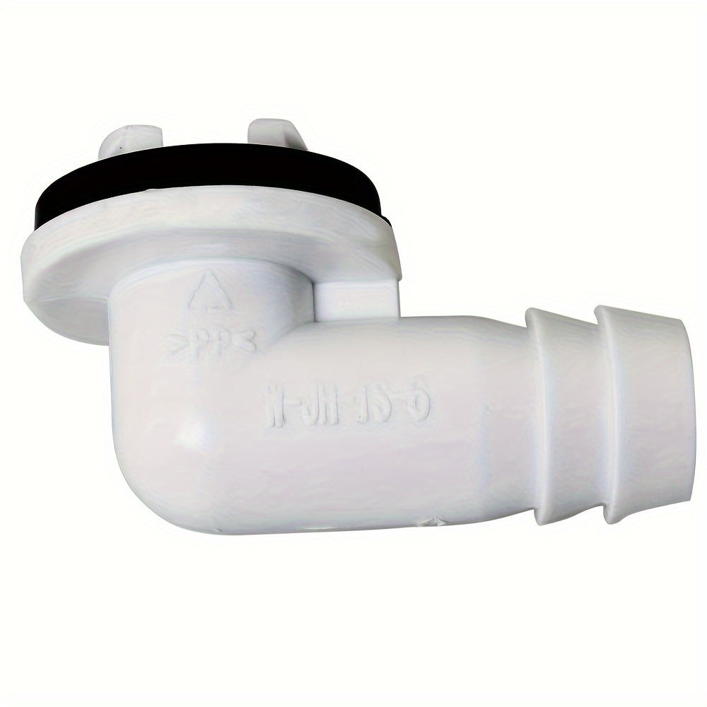 15mm bükme adapteri, kauchuk halqa bilan, Mini-Split va oynali konditsioner drenaj uchun