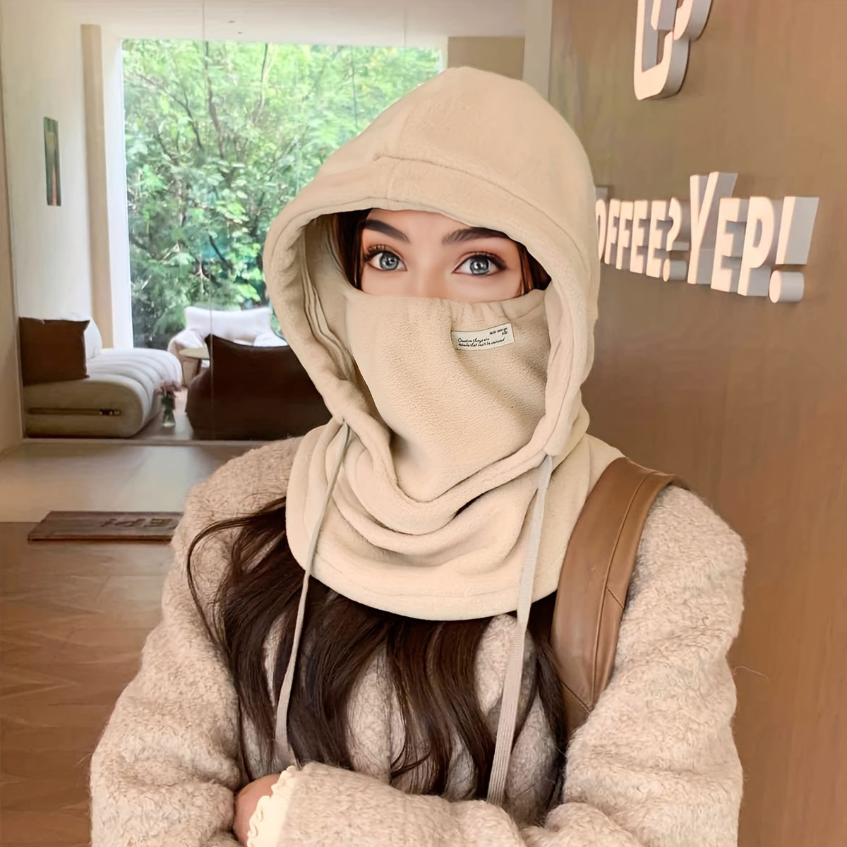 Unisex Mustaqil Rangli Qishki Qor Maskasi, Tortishli Bo'yin Gaiteri, Shamolga Qarshi va Sovuq Havoda Issiq, Velosiped Minish va Tashqi Faoliyatlar Uchun Mukammal