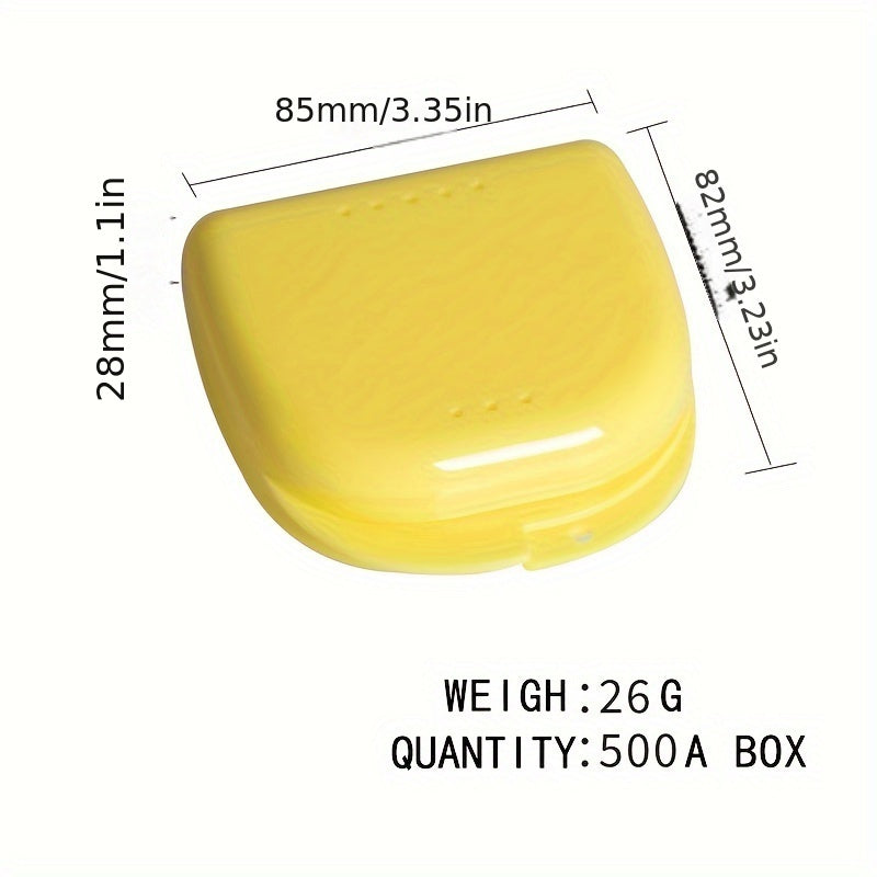 Portable Orthodontic Retainer Case Plastic Storage Box Ventilated for Travel