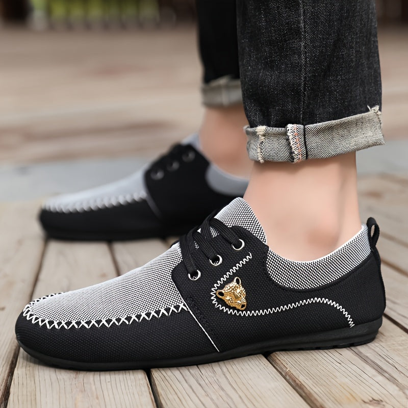 Men's Color Block Business Casual Non-Slip Dress Shoes for Outdoor Activities