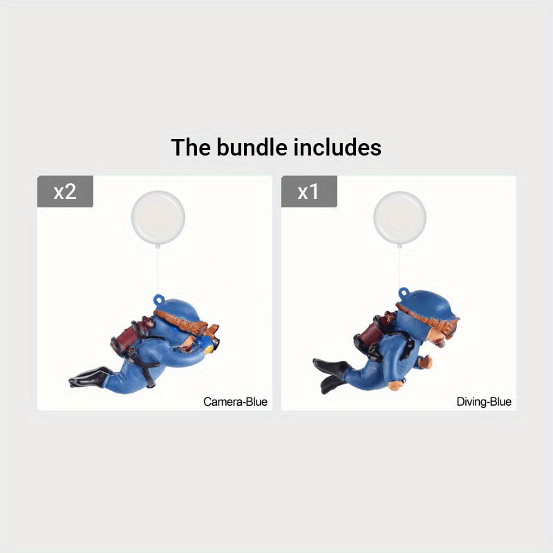 Colorful Diver Aquarium Ornament Resin Fish Tank Decor Underwater Landscape