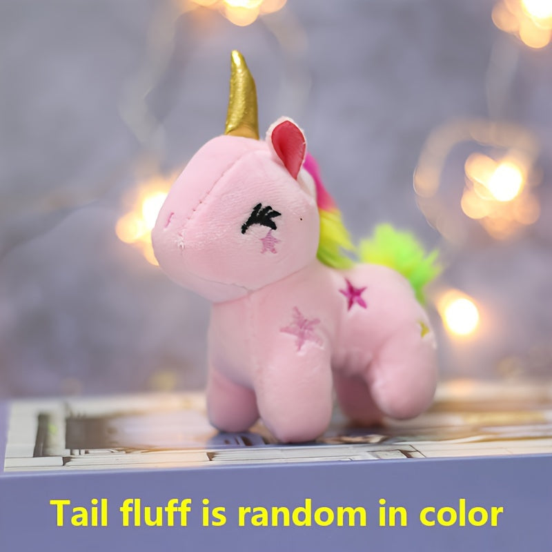Unicorn Plush Toy for Small Pets Cotton Soft Colorful Star Accents