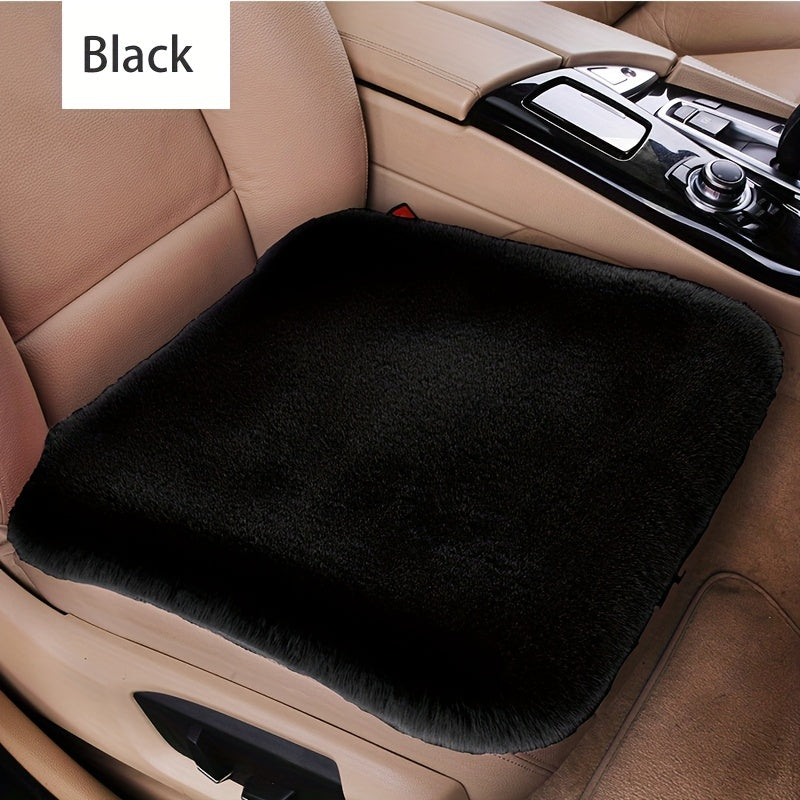 Winter Car Seat Mat Plush Knit Rectangular Soft Warm Seat Cover