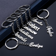 Personalized Stainless Steel Keychain with Custom Name for Mother's Day Gift