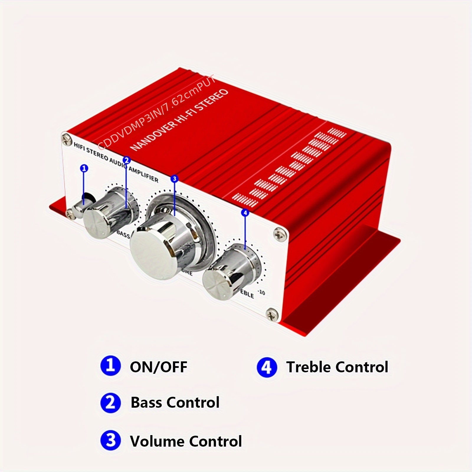 400W Mini Audio Amplifier 2 Channel HiFi Stereo RCA USB Powered for Home Car PC TV