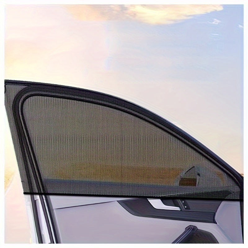 Car Anti-Mosquito Sunshade Curtains, High Elasticity, Cool Protection, 2 Pack