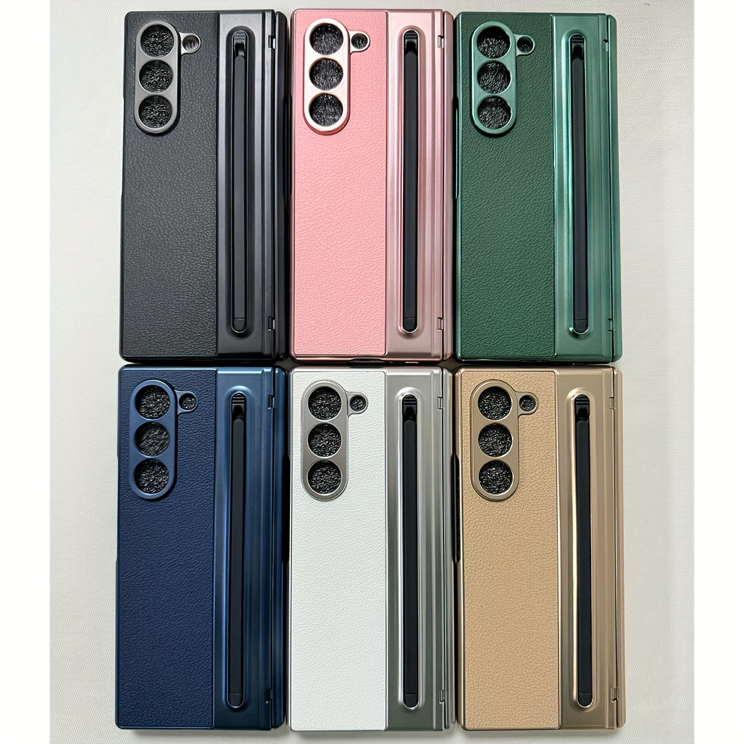 Galaxy Z Fold6 Case with Built-in S Pen Hinge Protection Shockproof Screen Protector Ultra-Thin Black Blue Green Pink