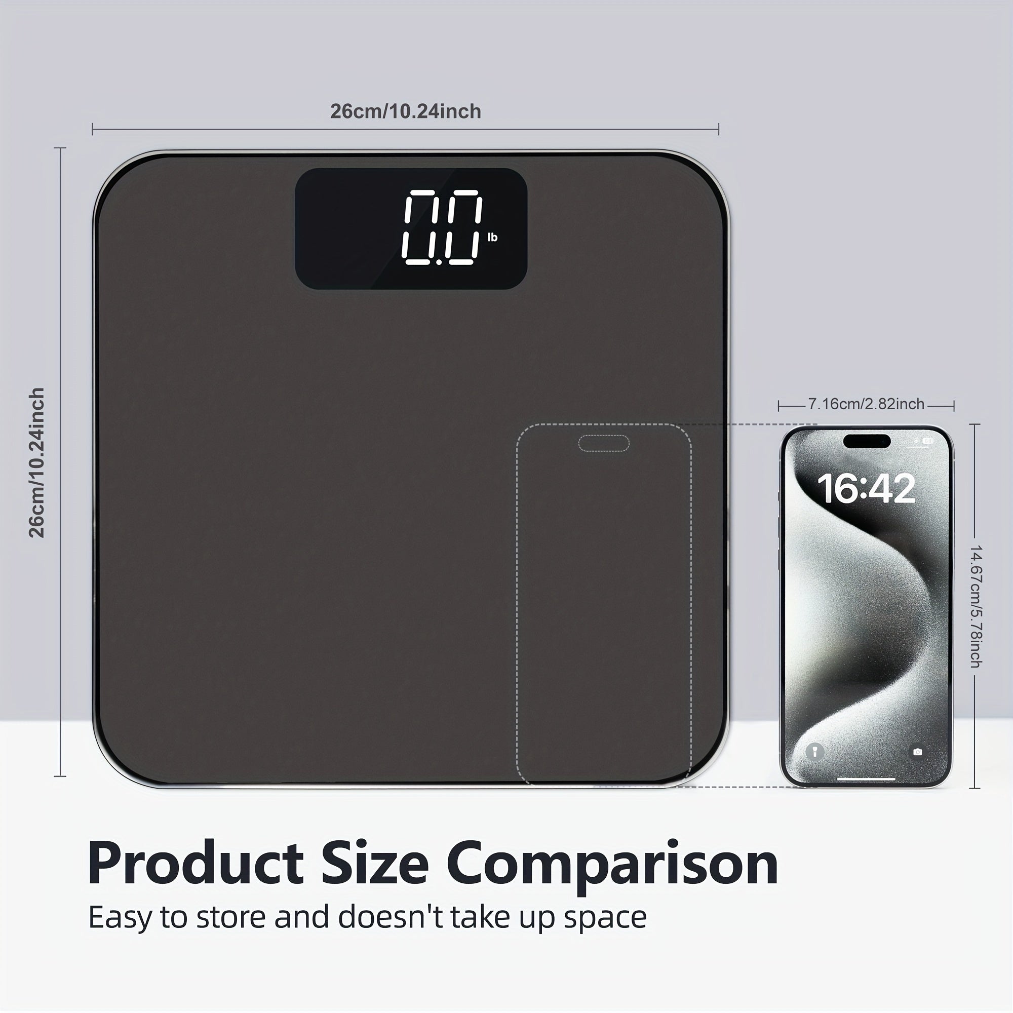 Digital Bathroom Scale Measures Body Weight Up to 181.44 KG with LED Display