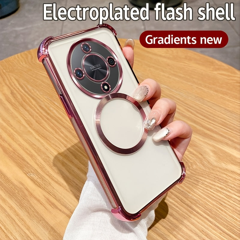 Luxury Heavy-Duty Shockproof Phone Case for Honor X7b X9 Series with Airbags and Magnetic Coil