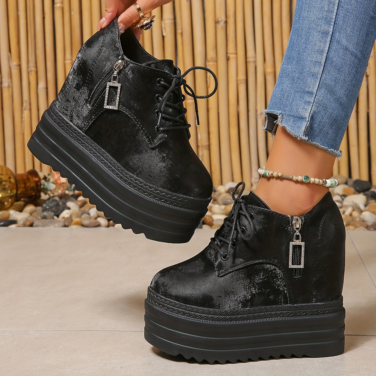 Women's Platform Sneakers Spring Autumn Thick Sole Casual Shoes