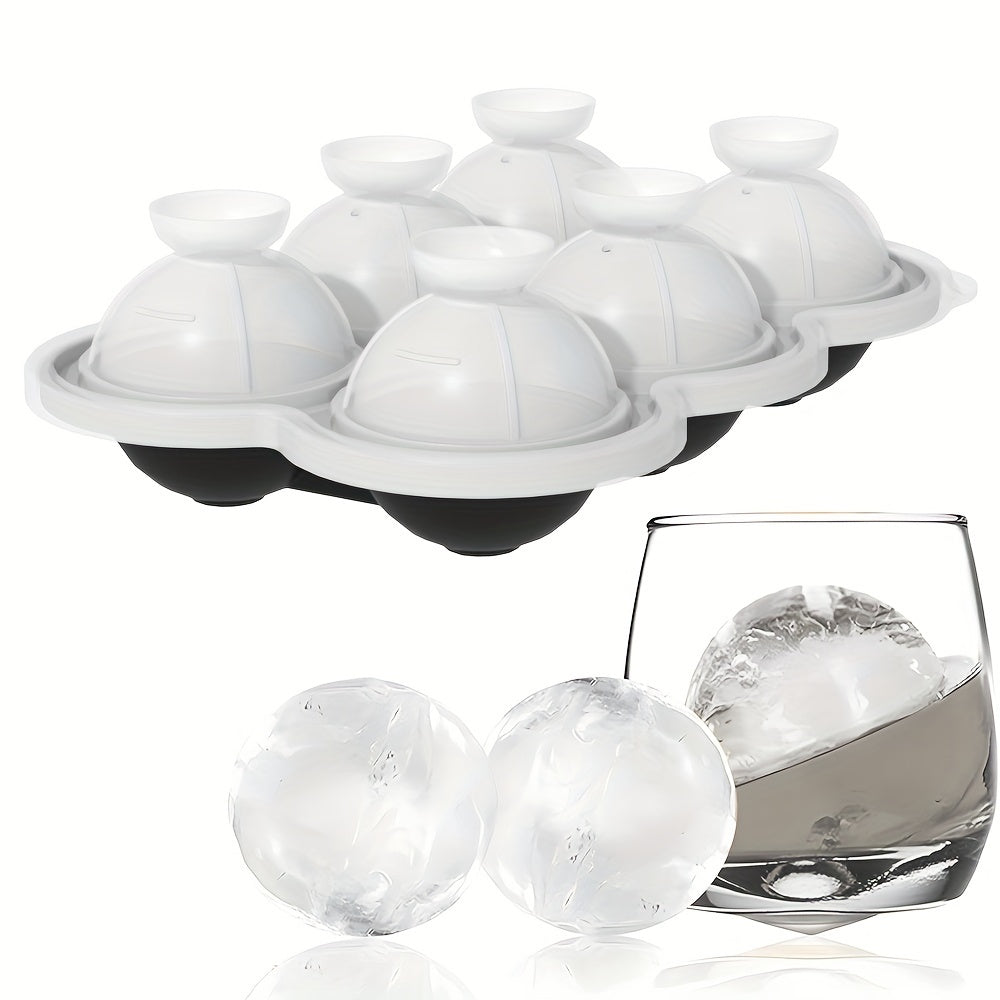 Cubitera con embudo para bolas de hielo, molde de silicona grande para cócteles, whisky, bourbon, jugo