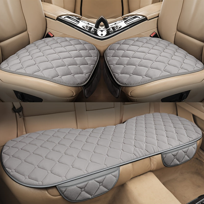 Winter Plush Car Cushion Set Warm Automotive Seat Covers