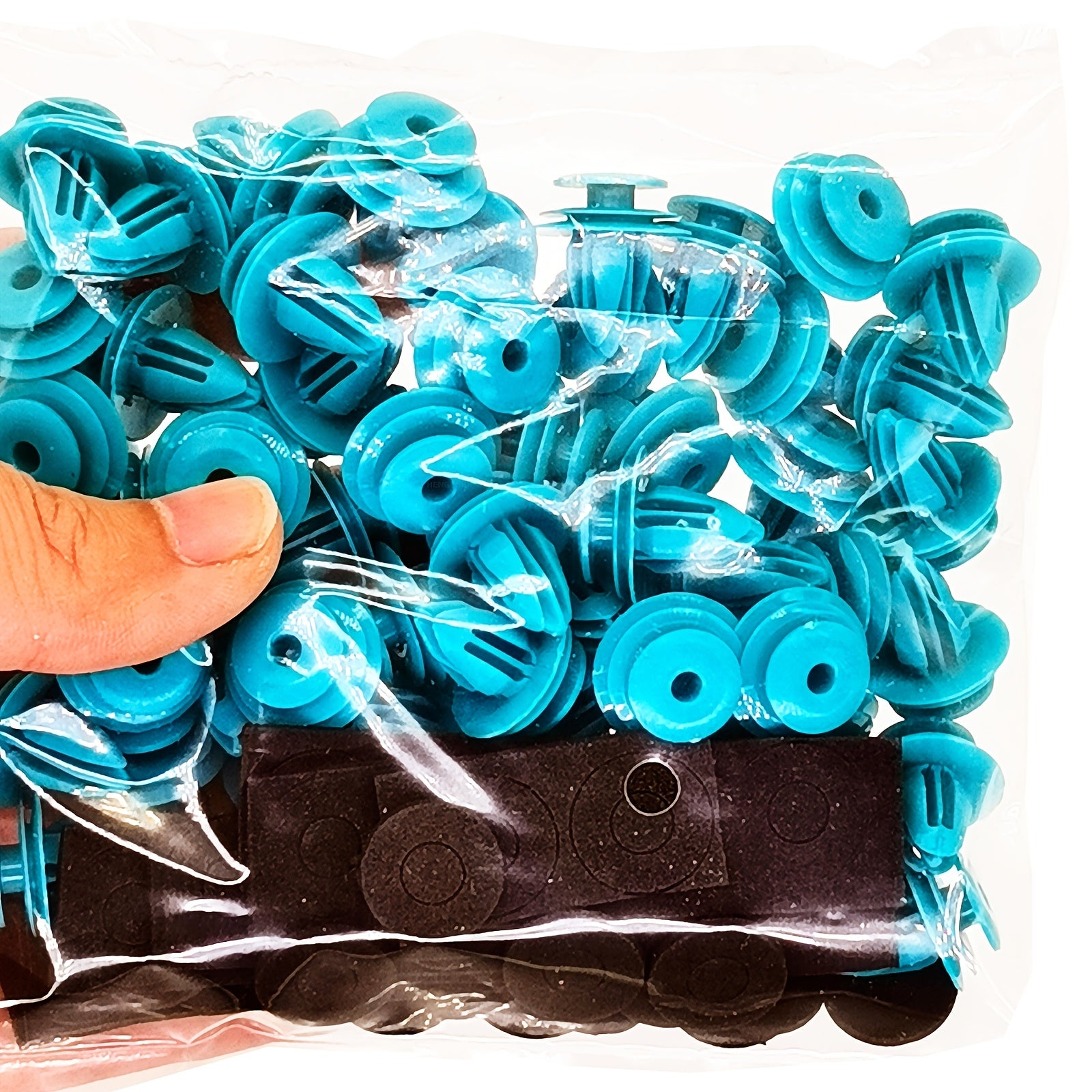 50 Pcs Car Door Panel Clips White Green Plastic Fasteners for Bumper Trim