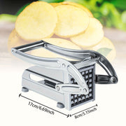 Stainless Steel French Fry Cutter Manual Vegetable and Fruit Dicer with 2 Blades