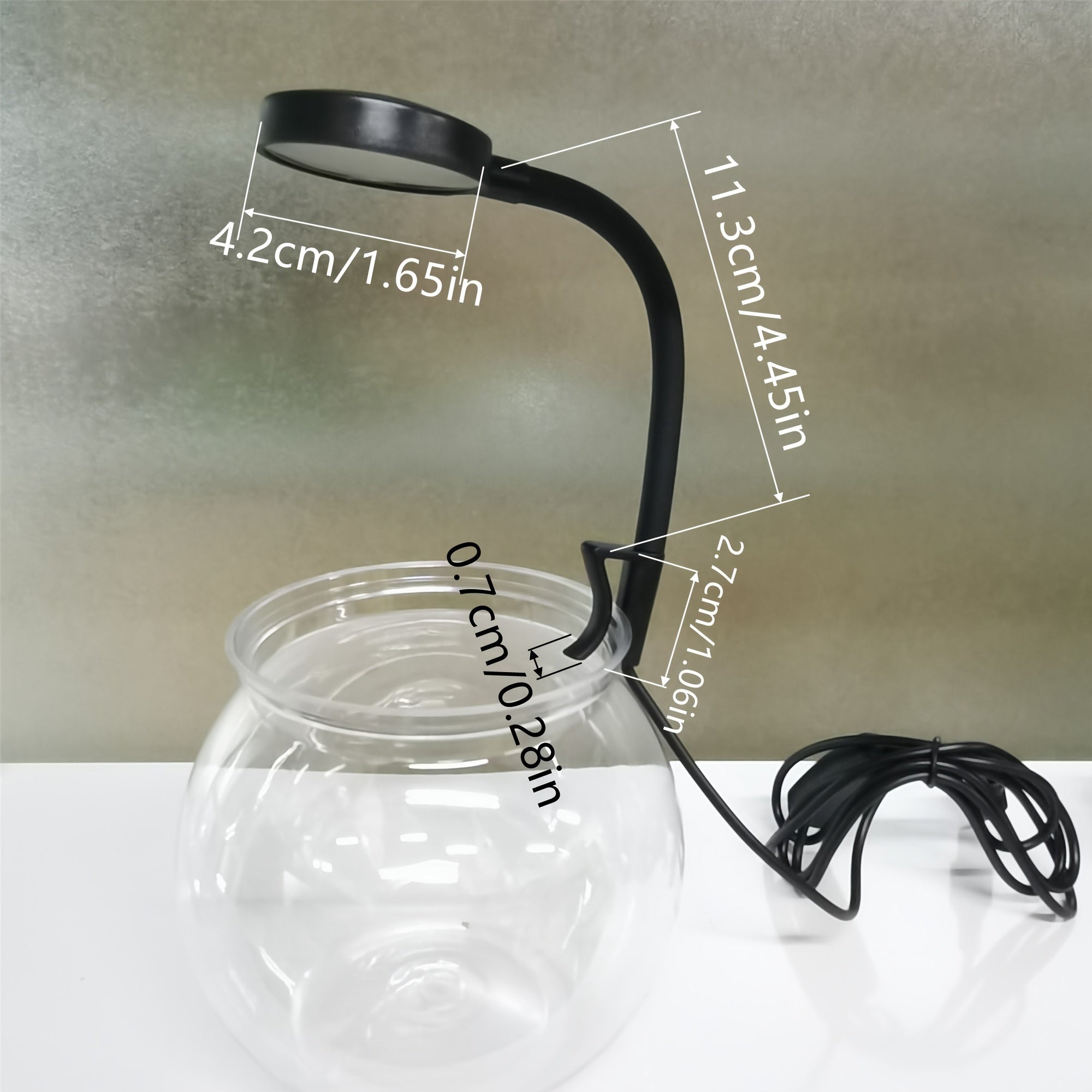 USB-Powered LED Aquarium Clip Light with Adjustable Hose for Fish Tanks