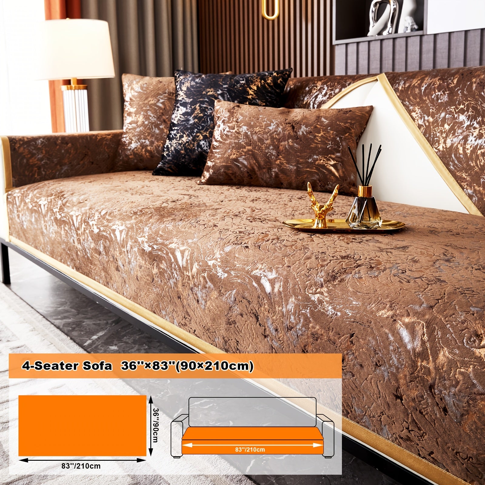 Европейский стиль чехол для дивана, универсальный чехол для всех сезонов с чехлом для подушки и защитным чехлом для подушек дивана. Подходит для различных комнат и домашнего декора.