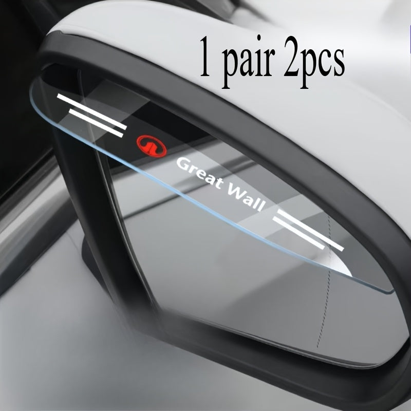 Juego de cortina de lluvia y tela a prueba de lluvia para espejos retrovisores de coches de acrílico transparente