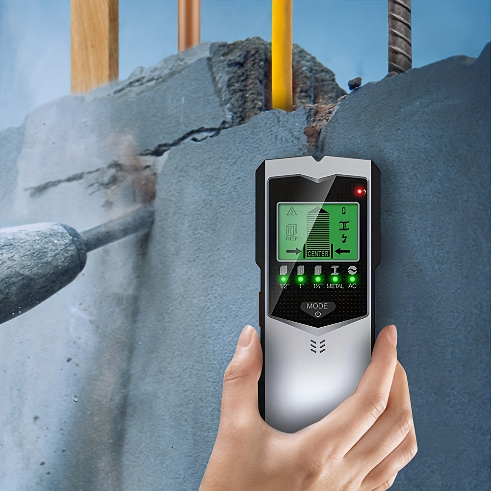 5-in-1 Wall Scanner Dowel Pin Detector with High Precision 0.01 Accuracy Metal and Wire Detection