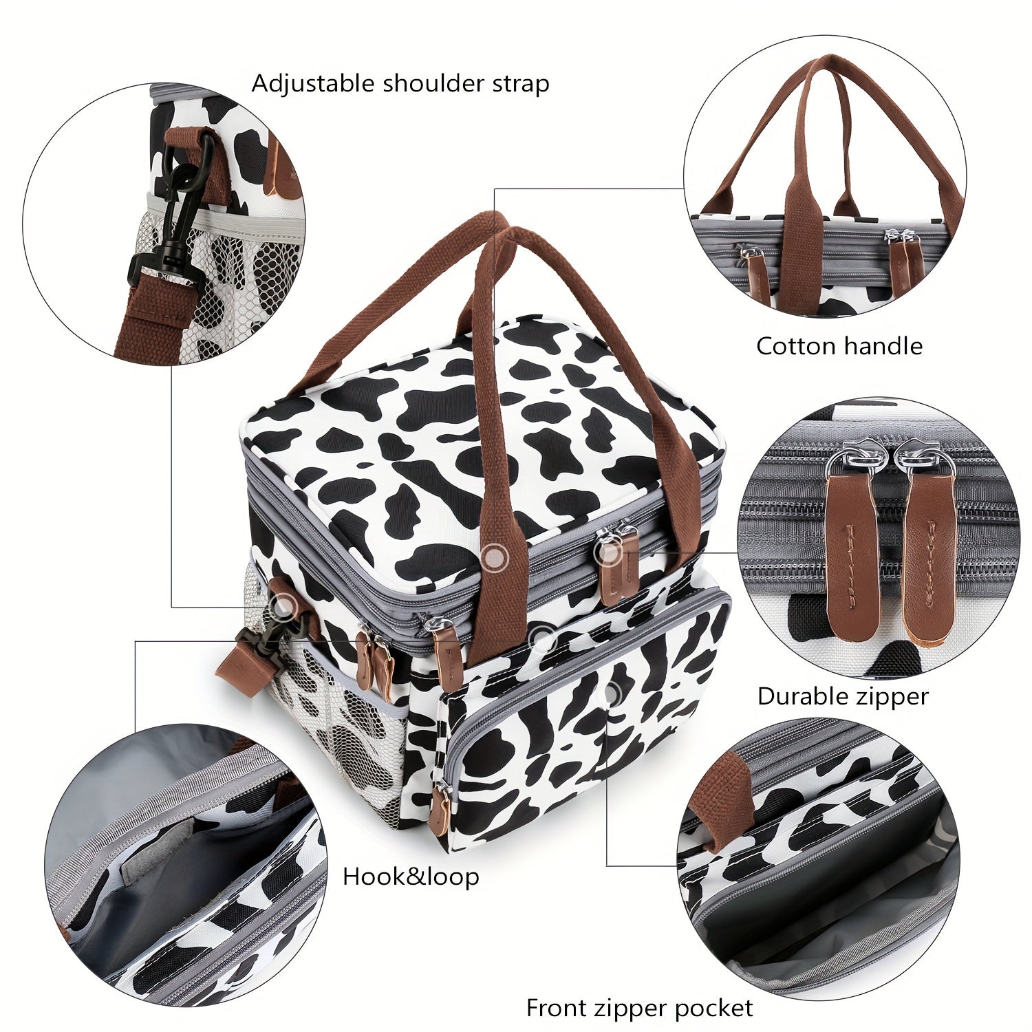 Multifunctional Waterproof Diaper Bag with Insulated Pouch for Moms and Dads