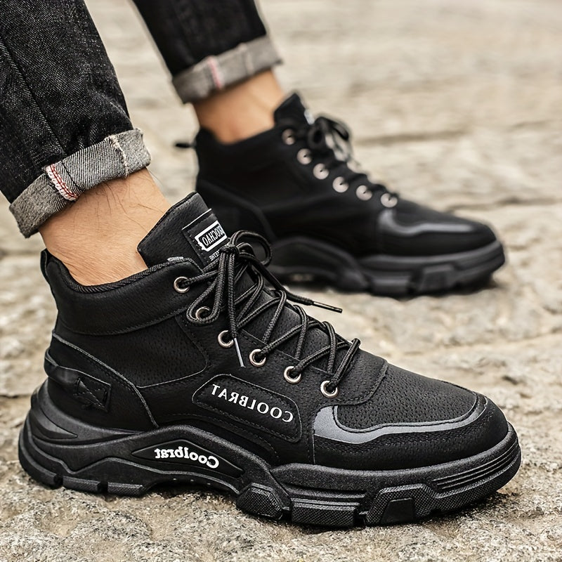 Men's Ankle Lace-Up Boots Durable Breathable Casual Fall Spring Winter