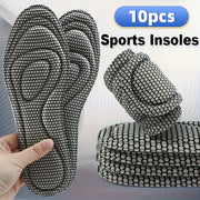 10 Pairs Memory Foam Insoles for Men and Women Sweat-Absorbing Running Sports