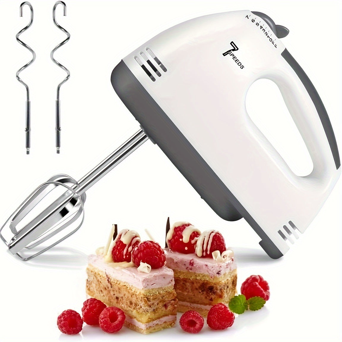 High-Speed Electric Hand Mixer with 7 Speed Control for Baking and Whisking