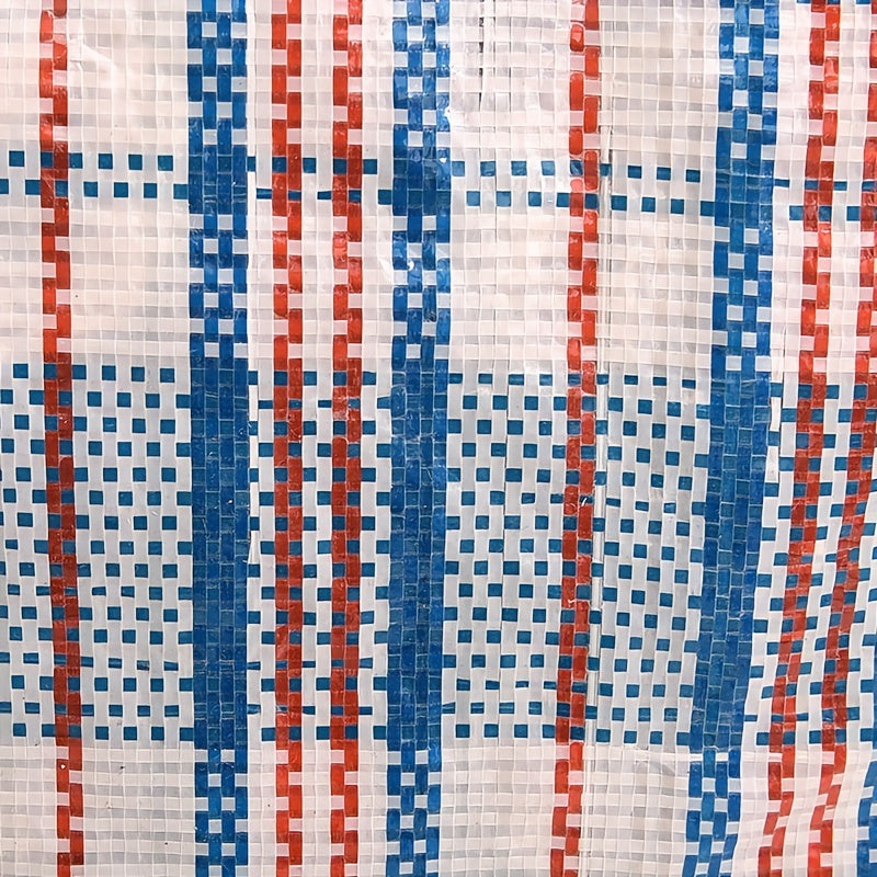 Gran bolsa de almacenamiento impermeable para edredones con asas, rosa y azul a cuadros, cesta de lavandería