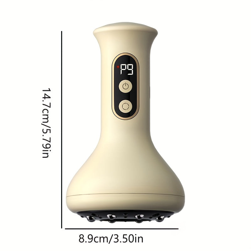 Portable Body Scraping Tool with 9-Speed Cup Suction Rechargeable Massager