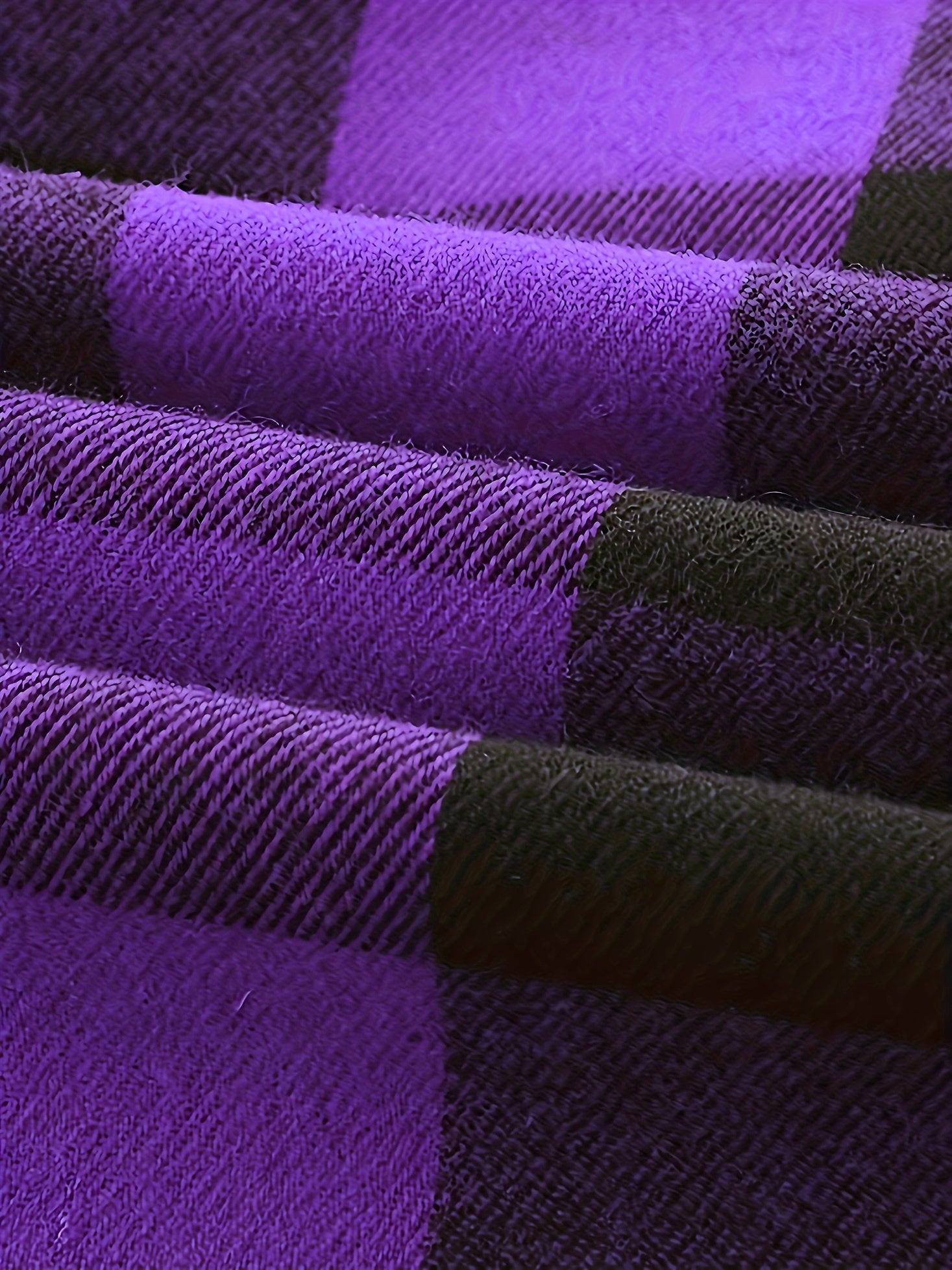 Men's Plaid Hooded Shirt Polyester Blend Casual Spring Fall Loose Fit Button Details