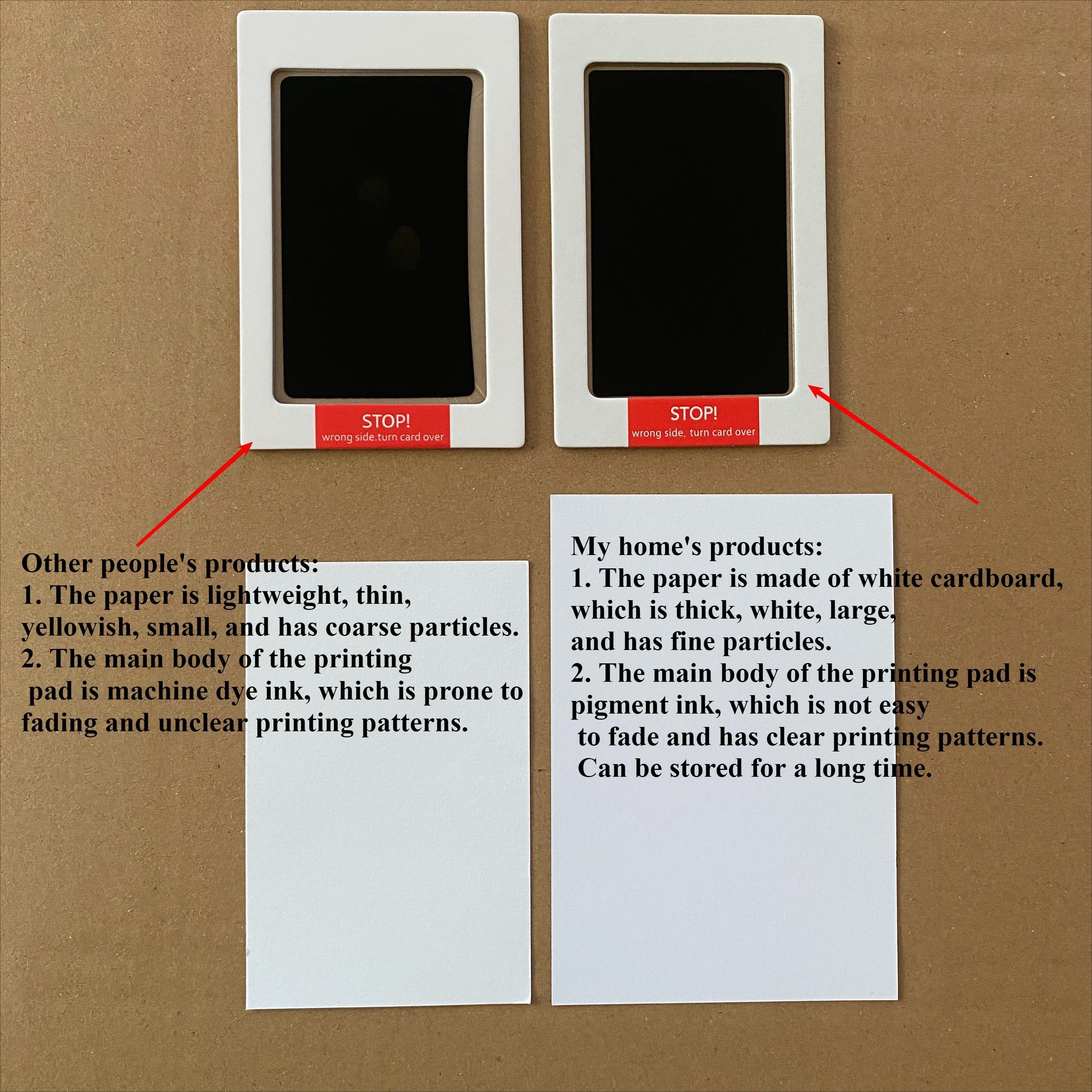 Baby Handprint and Footprint Kit Non-Toxic Ink Pad and Paper for Newborns