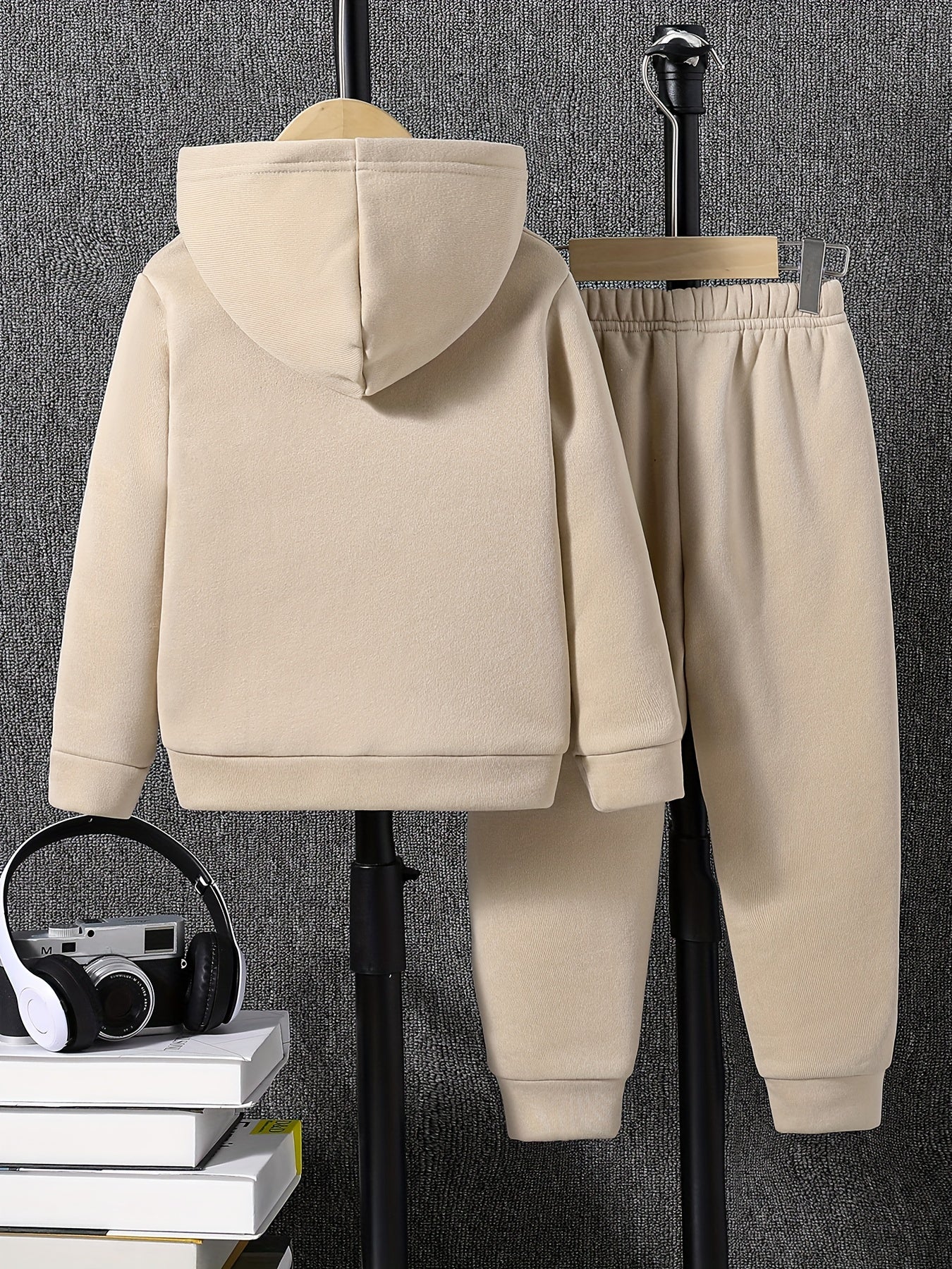 Boy's Casual Co-ord Set Long Sleeve Hoodie and Jogger Pants Fall Spring Kids