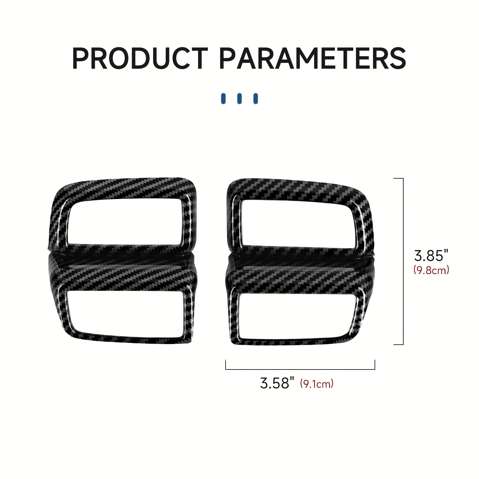 Car Interior Decor ABS Carbon Fiber Center Console Dashboard Decal Sticker