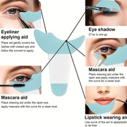 Reusable Silicone Eyeliner and Eyebrow Stencils with Mascara Guard
