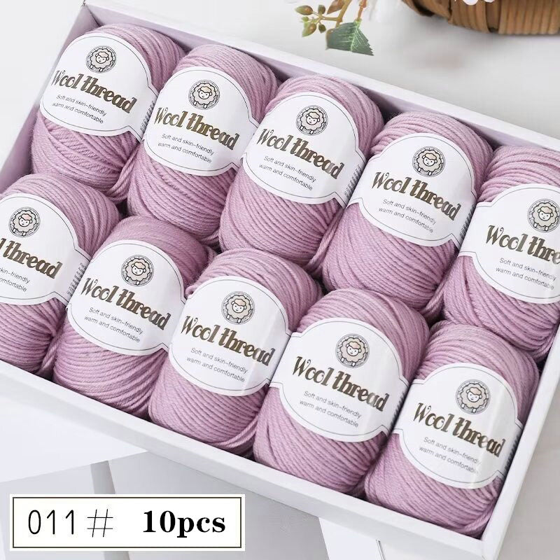 10pcs Australian Wool Yarn 500g Soft Warm Knitting for Sweaters Coats Scarves