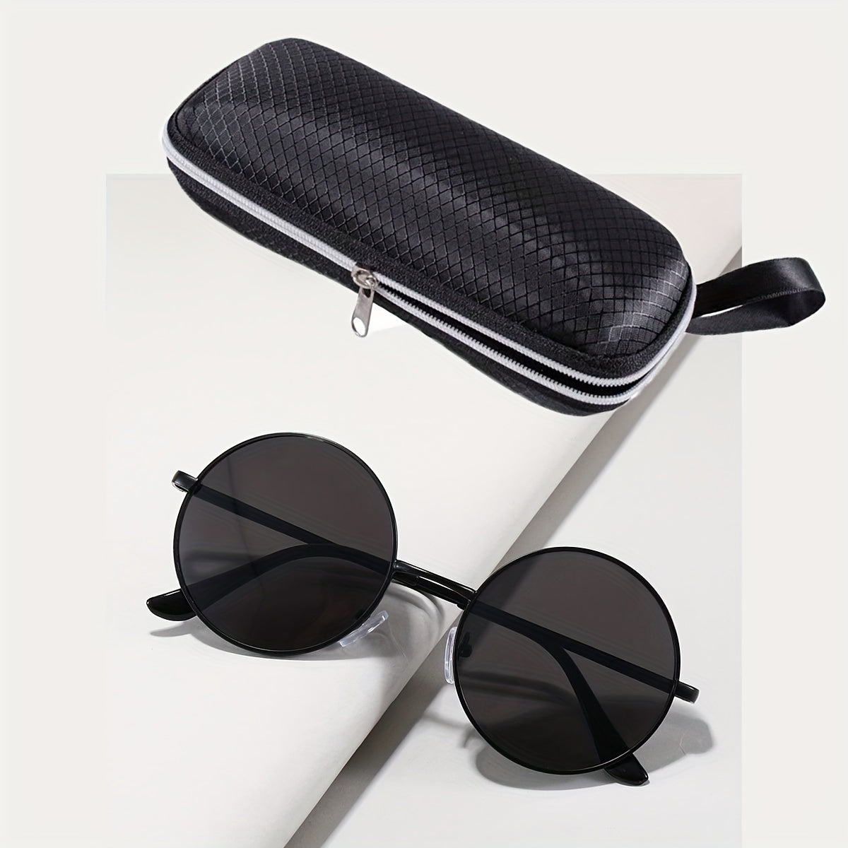 Винтажные круглые очки для мужчин 53мм линзы 138мм оправы с чехлом