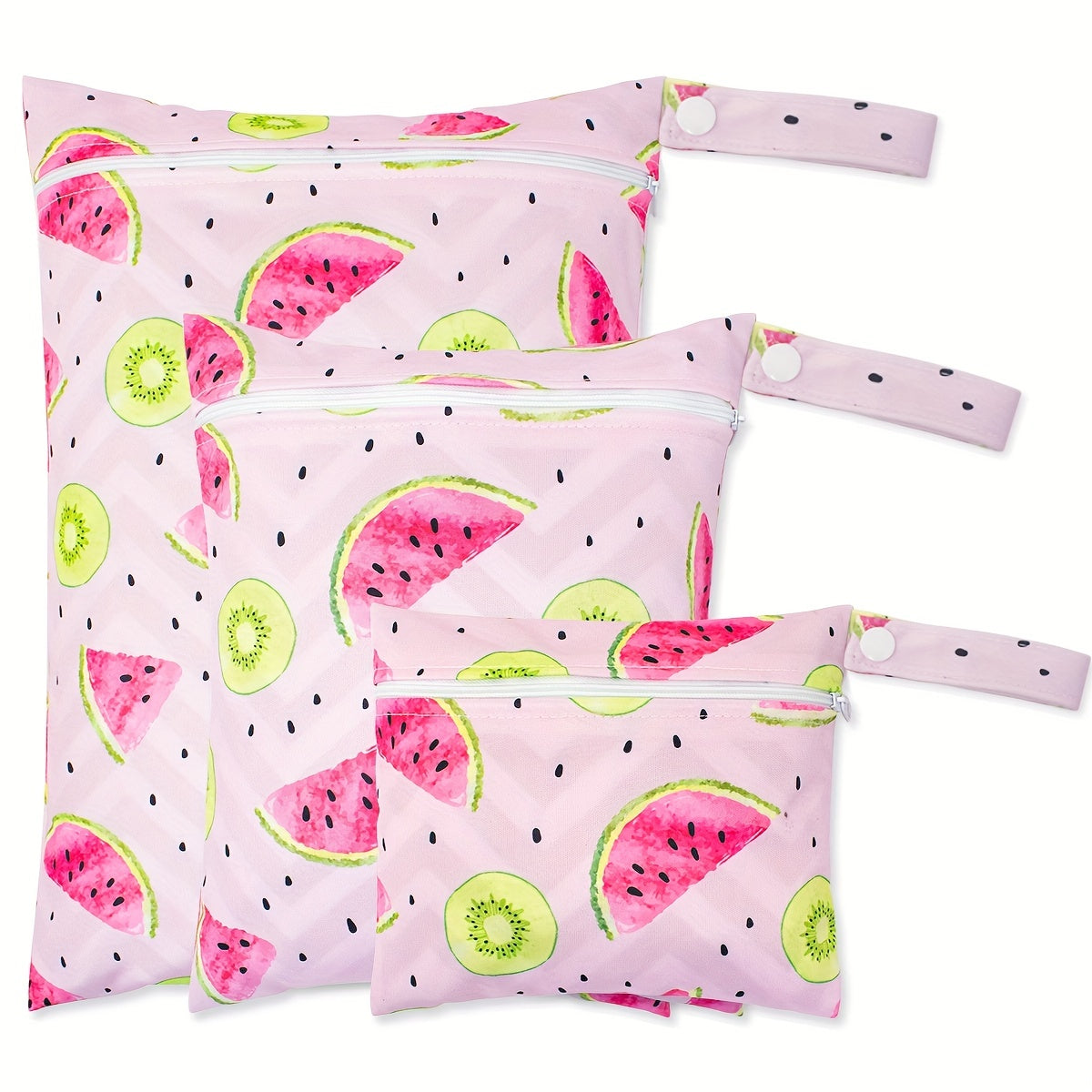 Diaper Bag Set Waterproof Reusable Wet Dry Bags with Zipper Pockets for Cloth Diapers Travel