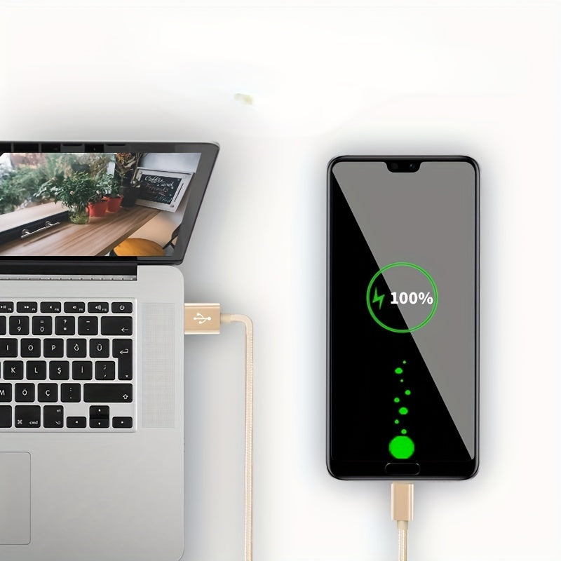 Fabric USB Type-C Charging Cable 1m 2m 3m Fast Data Sync Black Blue Red