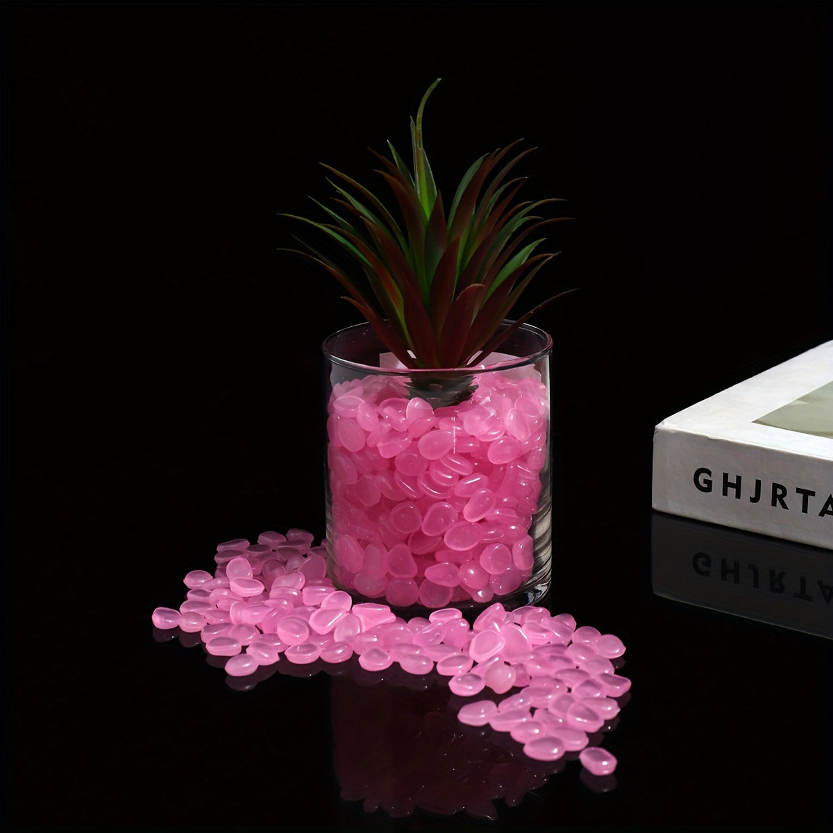 Luminous Garden Pebbles Resin Glowing Stones for Landscape and Flower Pots 0.79x0.99cm Pack of 10 or 102