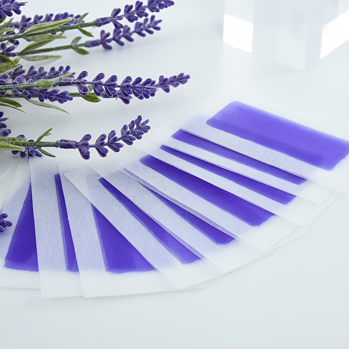 20-Pack Lavender Wax Strips for All Skin Types, All-Purpose Hair Removal