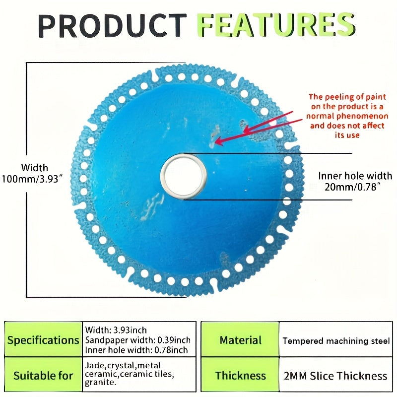 Unisex Diamond Grinding Wheel For Tile, Marble, Slate, PVC Pipe, Wood