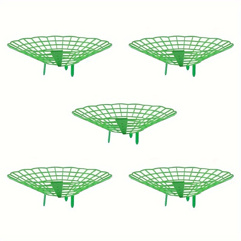 10 Green Plastic Strawberry Plant Support Cages with 3 Legs Set of 10