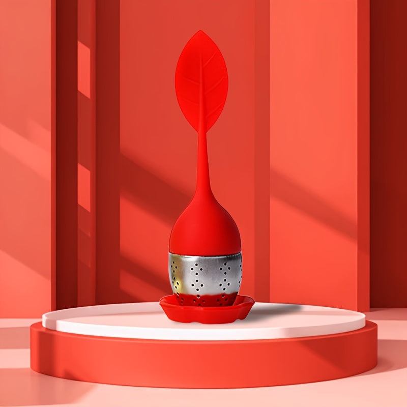 Set of 2 Leaf-Shaped Silicone Tea Infusers Heat-Resistant for Brewing Tea